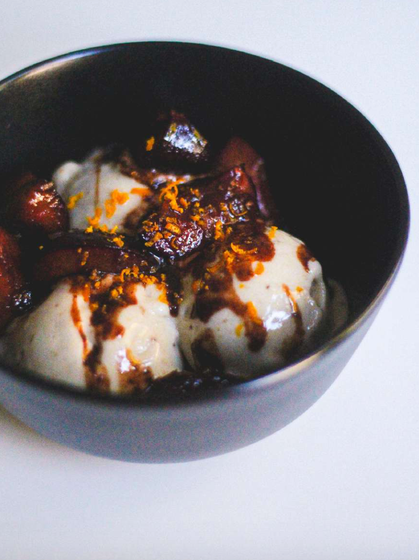 SPICED PLUM & VANILLA ICE CREAM