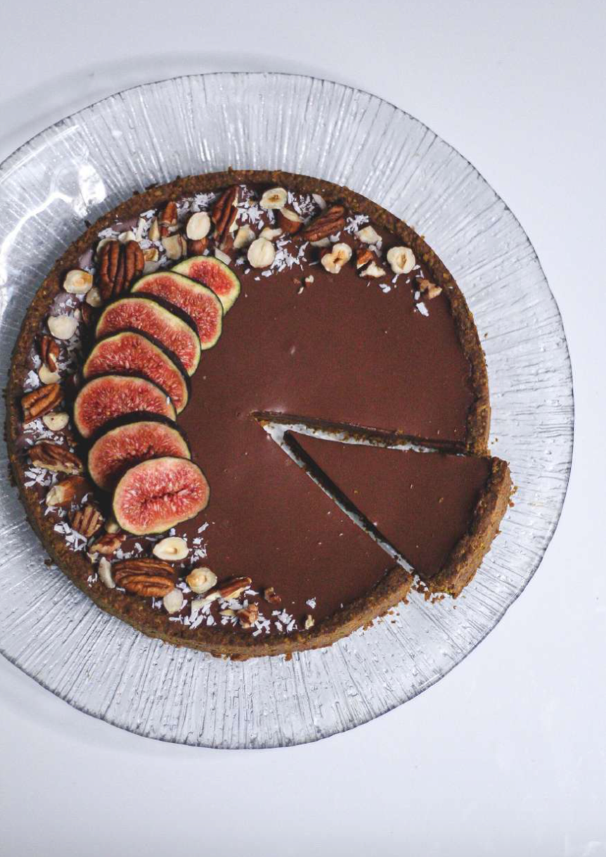 CHOCOLATE & PEANUT BUTTER TART